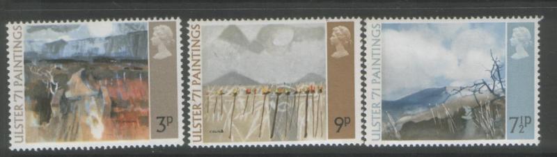 Great Britain 1971 Ulster Set of (3) Scott # 648-50