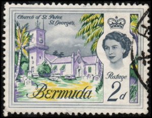 Bermuda 176 - Used - 2p Church of St Peter (wmk: 314, upright) (1962)