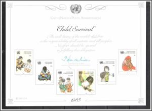 UN New York #SC28 Child Survival Souvenir Card