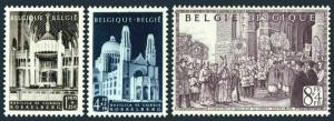 Belgium B511-B513,MNH.Michel 922-924. Cardinalate of J.E.Van Roey,25th Ann.1952.