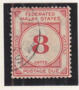 FEDERATED MALAY STATES, POSTAGE DUE, 1926 8c. Red, Crown to Right, used.