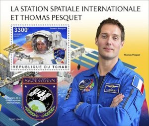 2020/10- CHAD- ISS AND THOMAS PESQUET        1V complet set    MNH ** T