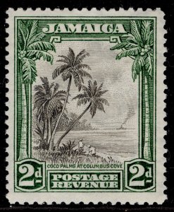 JAMAICA GV SG111, 2d black & green, LH MINT. Cat £40.