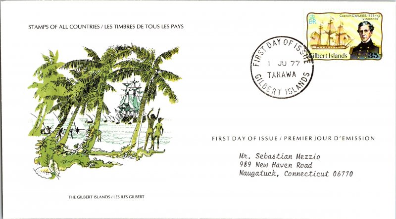 Worldwide First Day Cover, Gilbert & Ellice Islands, Ships