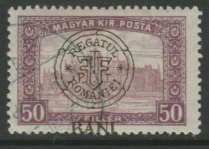 Hungary Romanian Occupation Kolozsvar Cluj Issue 1919 50b Used A18P26F654-