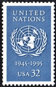 SC#2974 32¢ United Nations, 50 Years Single (1995) MNH