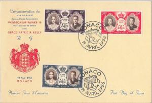 56228 - MONACO - POSTAL HISTORY:  Set of 2 FDC COVERS 1956  ROYALTY