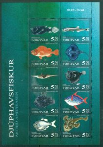 Faroe Is 2006 Deepwater Fish MS MUH