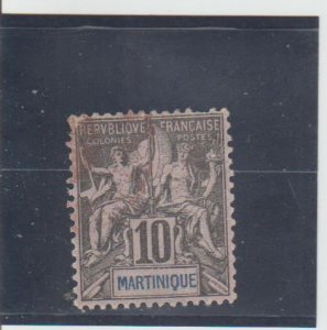 Martinique  Scott#  38  Used  (1892 Navigation and Commerce)