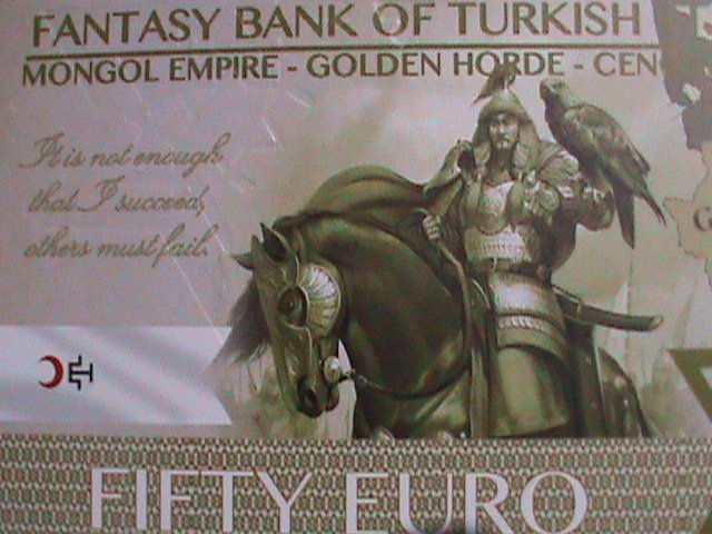 ​TURKEY-2019 COLLECTIBLES 50 EUROS UNCIRCULATED POLYMAR NOTE-VERY FINE