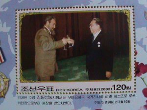 KOREA STAMP:2003-SC#4296-  FIDEL CASTRO -FROM CUBA-VISIT TO KOREA-MNH S/S SHEET