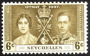 1937, Seychelles 6c, MH, Sc 122