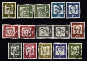 Germany 1961 Famous Germans, Part Set incl pairs [Used]