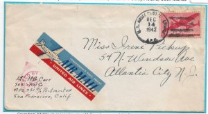 APO 721 Aitutaki, Cook Islands to Atlantic City, NJ 1942 (M6004)