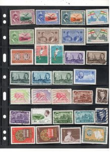 IRAN COLLECTION ON STOCK SHEET MINT/USED