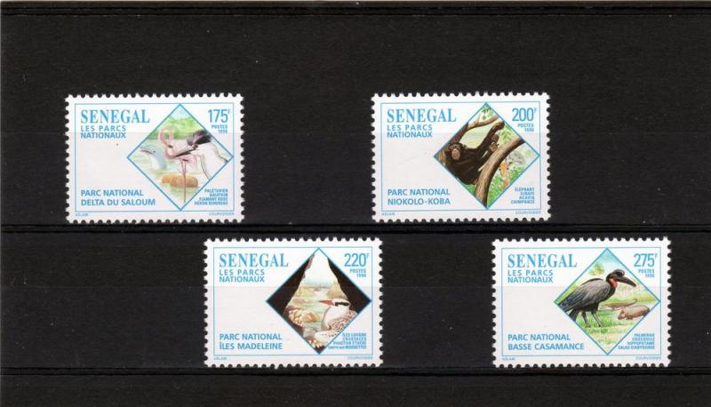 Senegal 1996 National Parks Birds set(4) MNH Sc # 1209-1212