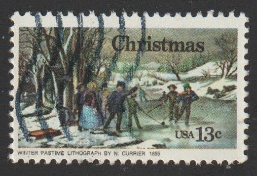 SC# 1702 - (13c) - Winter Pastime - USED single