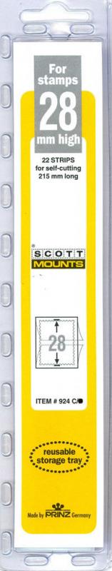 Prinz Scott Stamp Mount 28/215 BLACK Background Pack of 22 