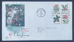 Scott 1257b  Christmas 1964 Artcraft Cachet