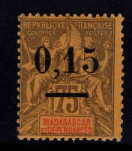 Madagascar Scott 54 MH* surcharged stamp