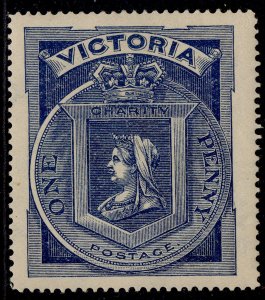 AUSTRALIA - Victoria QV SG353, 1d (1s) blue, M MINT. Cat £28.