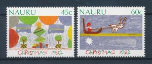 [117049] Nauru 1992 Christmas art children's paintings  MNH