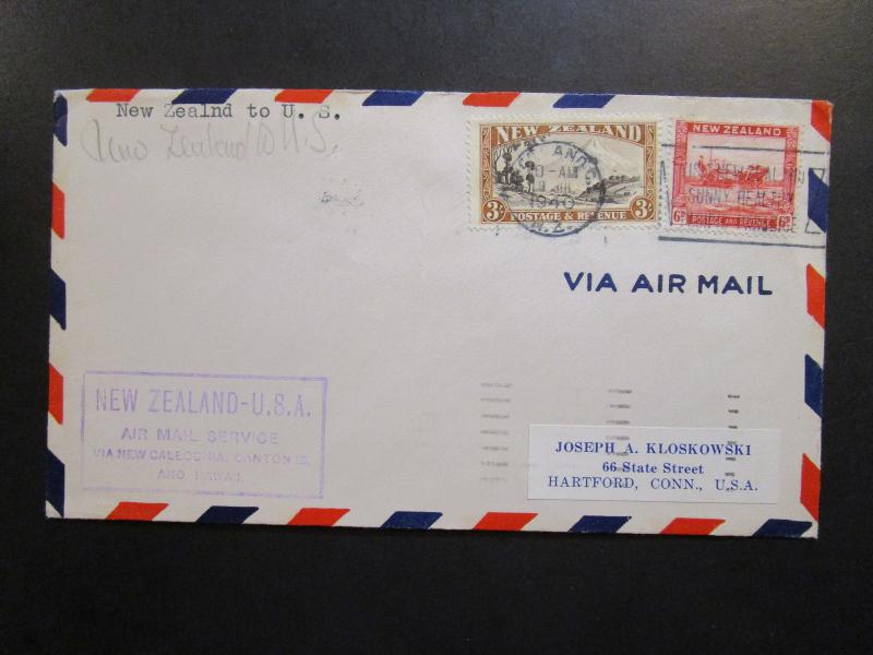 New Zealand 1940 First Flight Cover to San Francisco - Z6327