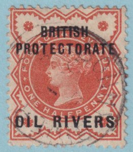 NIGER COAST PROECTORATE - OIL RIVERS 1  USED - NO FAULTS VERY FINE! - EJG