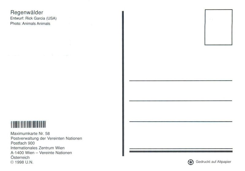 E0011 Maximum card United Nations animals