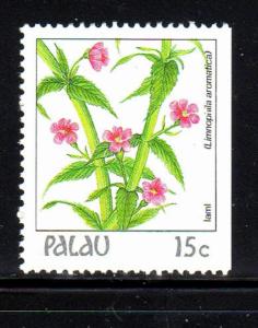 PALAU  #131  1987-88  FLOWERS  MINT  VF NH  O.G  BOOKLET SINGLE  c