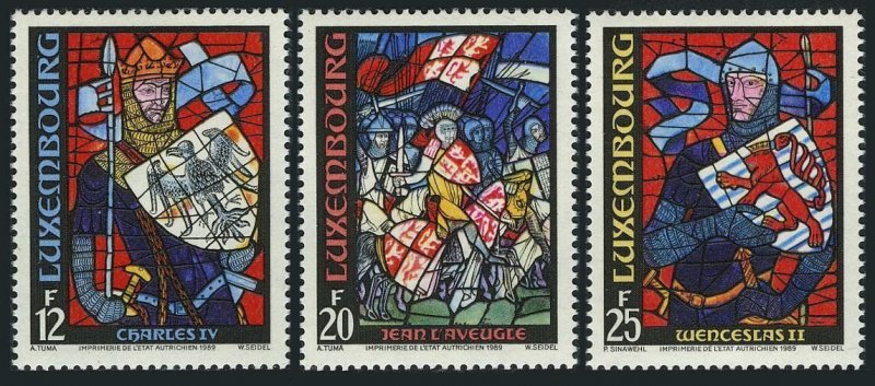 Luxembourg 821-823, MNH. Mi 1227-1229. Stained glass windows, Joseph Oberbeger.