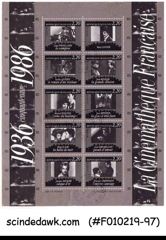 FRANCE - 1986 50th ANNIVERSAREY OF FILM INDUSTRY / CINEMA - MIN/SHT - USED