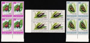 VENEZUELA — SCOTT 916-918,C989-C991 — 1968 INSECT PESTS BLK/4 — MNH — SCV $28.40