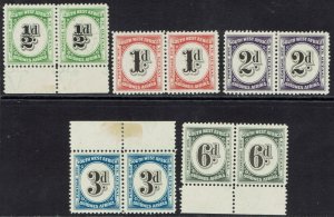 SOUTH WEST AFRICA 1931 POSTAGE DUE SET PAIRS */**