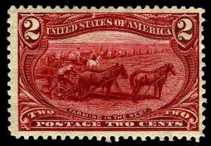 US# 286 .02c Trans Mississippi Issue of 1898 - OGLH - F/VF - CV$25.00  (E#0701)