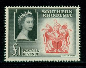 Southern Rhodesia MNH Scott #94 £1 QEII Coat of Arms $$$