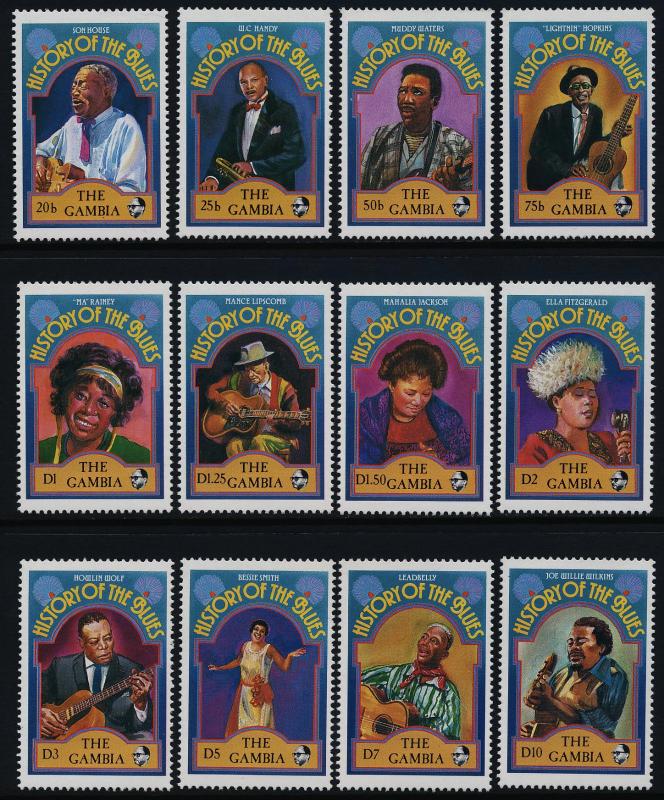 Gambia 1178-89 MNH Famous Blues Musicians