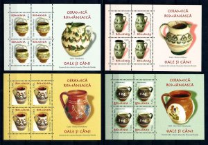 [101471] Romania 2007 Ceramics pottery 4 Sheets MNH