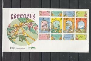 Ireland, Scott cat. 863b. Greetings, English & Gaelic issue. First day cover. ^