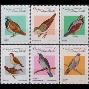 CUBA 1979 - Scott# 2227-32 Birds-Doves Set of 6 NH
