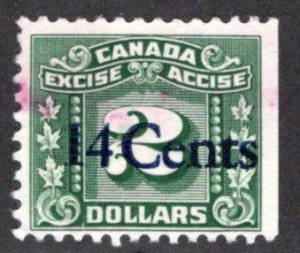 van Dam FX120, 14 on $2 green, used, o/p on Three Leaf Excise Federal Canada