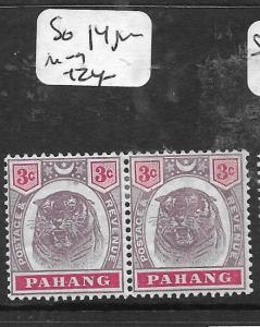 MALAYA  PAHANG  (P1007B)  TIGER 3C SG 14   PR    MOG