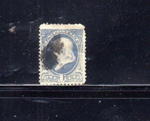 #145 1870 1c BEN FRANKLIN F-VF USED h