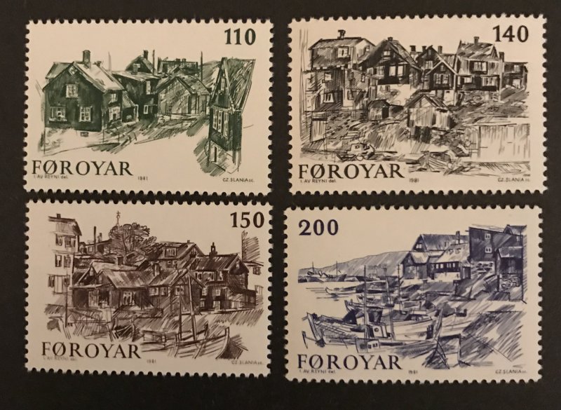 Faroe Islands 1981 #59-62, MNH, CV $1.90