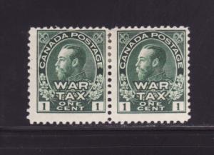 Canada MR1 Pair MHR War Tax Stamp, King George V (B)