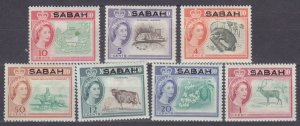 1964 Sabah 1-3,6-8,11 MLH Queen Elizabeth II / Fauna and flora 7,30 €