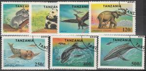 Tanzania #1287-1293 F-VF Used CV $8.50 (S1115)