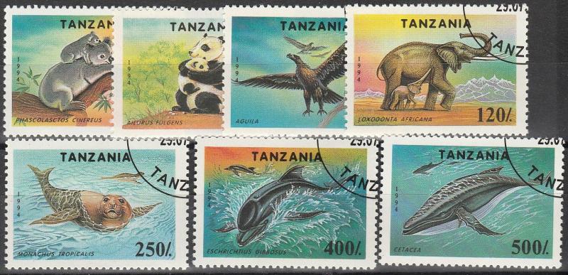 Tanzania #1287-1293 F-VF Used CV $8.50 (S1115)