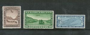 Newfoundland #C6 #C7 #C8 Very Fine Mint Lightly Hinged