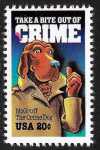 2102 20¢ Crime Dog, Mint NH OG